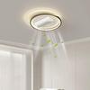 Smart Tricolor Leafless Ceiling Fan Light with Voice Control for Living Room & Bedroom - 110V