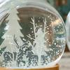 shesay Snow Globe Forest Christmas Fir Tree Reindeer Forest Natural Wood Ornament that blends seamlessly into your interior decor Entrance Desk