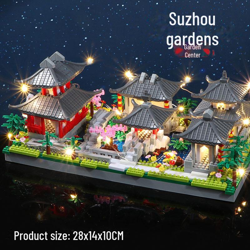 Compatible Suzhou Gardens Ancient Style Building Blocks - Educational Assembly Toy for Children