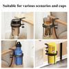No Drill Metal Cup Holder Clip On Table Horizontal Vertical Mount Anti Spill Office Mug Rack Storage Tray Bathroom Cup Holder