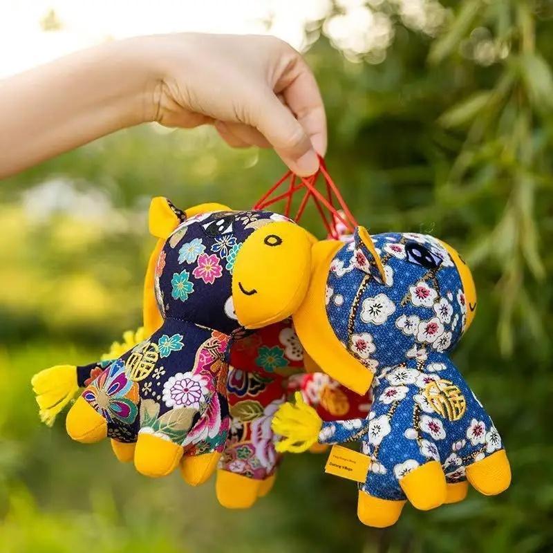 2026 Horse Year Mascot Plush Doll Cartoon Lucky Chinese Zodiac Pony Plush Toys New Year Decoration Pendant Spring Festival Gifts