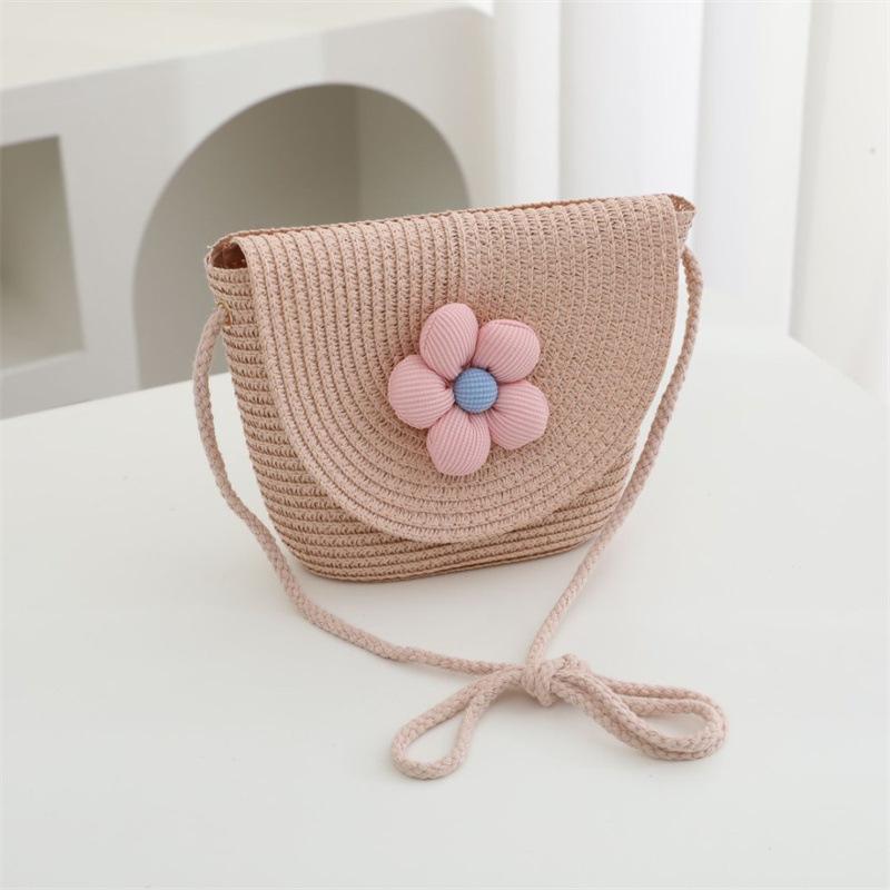 Summer children's bag women's pastoral straw bag woven bag new cute fashion girl crossbody straw bag