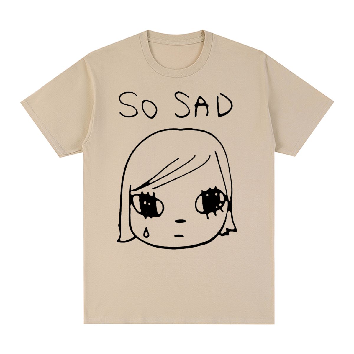 Yoshitomo Nara Sad Vintage Tshirt Japan Party Summer Cotton Unisex T shirt New Tee Tshirt Unisex Tops comfortable stylish M