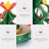 Christmas Tree Music Box Green Wooden Miniature Handcrafted Melody Decorative Item for Bedroom Living Room Use