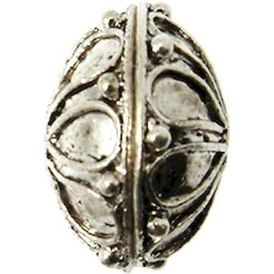 Round Ogive Metal Bead Silver