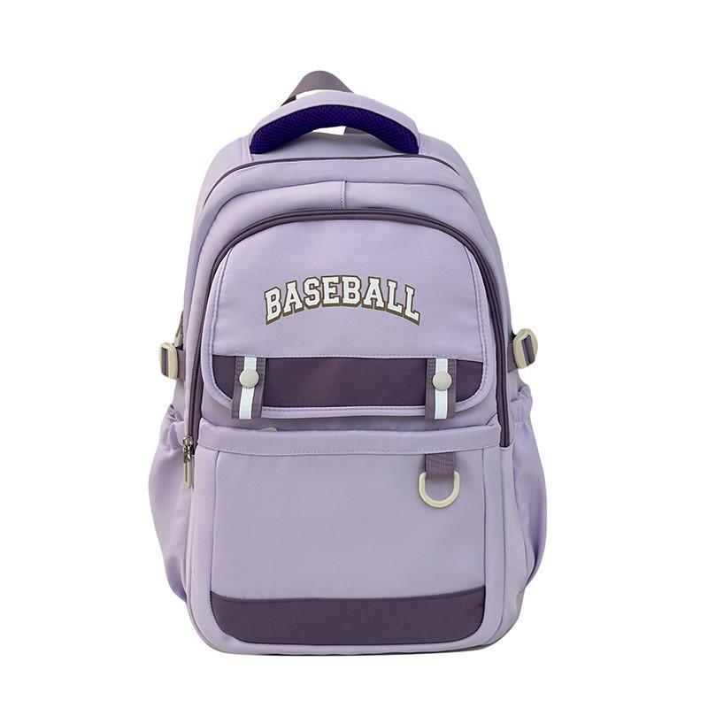 Letter Multicolor Baseball Nylon School Bag With Breathable Padding Teens For