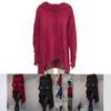 Plain Long Sleeve Hoodie Sweatshirt With Midlength Design For Women Winter