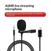 Portable Noise Cancelling Clip On Microphone 3.5mm USB Type C Mic for PC Laptop Smartphone Street Interview Vlog Shooting