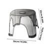 Clear Shower Foot Stool Non-slip Waterproof Transparent Stool Clear Stool for Bathroom Bedside Small Shower Spaces Corner Bench