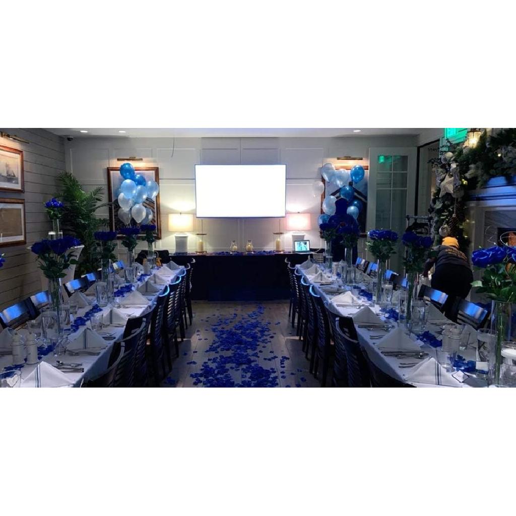 1200Pcs Royal Blue Silver White Silk Rose Petals Artificial Flower Petals Table Scatter Aisle Runner Wedding Bridal Shower Graduation Bachelorette