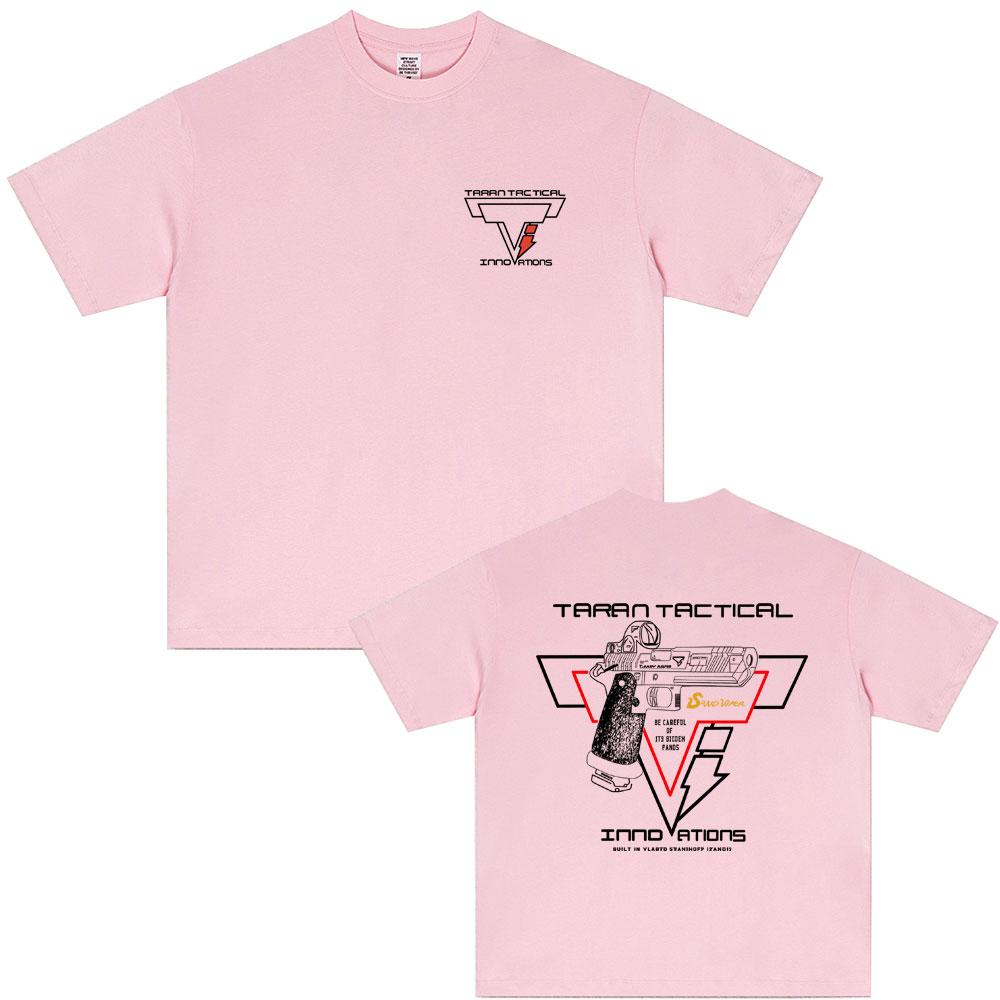 Taran Tactical Pistol Print Super Elastic Graphic T-shirt Unisex Casual Oversized T Shirts Men Women Fashion Vintage Tshirt Tops