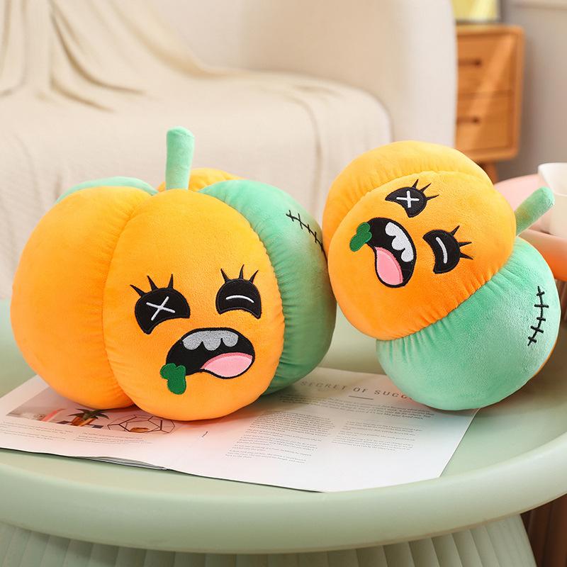 Creative Zombie Pumpkin Pillow Plush Toy Doll Pumpkin Doll Children's Soothing Ragdoll Halloween Gift