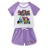 2026 Kids' Summer Clothing Set: Boys & Girls Casual Sports Outfit, Short Sleeve T-shirt & Hot Pants Two-Piece
