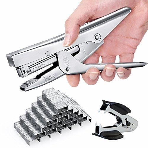 Stapler Heavy Duty with 1000 Staples and Staples Remover Set 20 Sheets Desktop Office Work Student Teacher Large Capacity No Jam