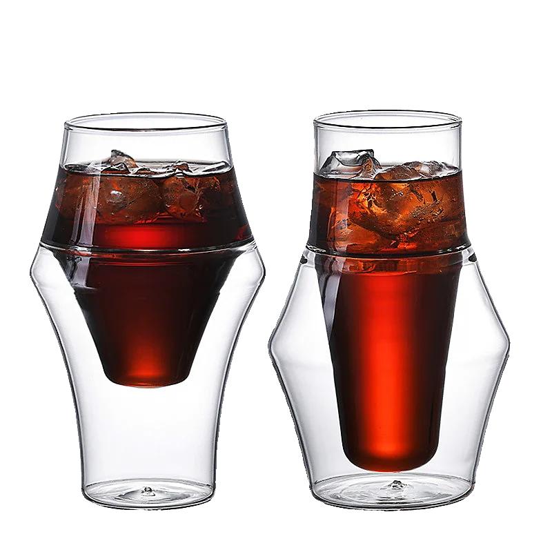 Double Wall Glass Espresso Coffee Mug Transparent High Borosilicate Glass Tea Latte Wine Cup Bar Barista Cafe Accessori