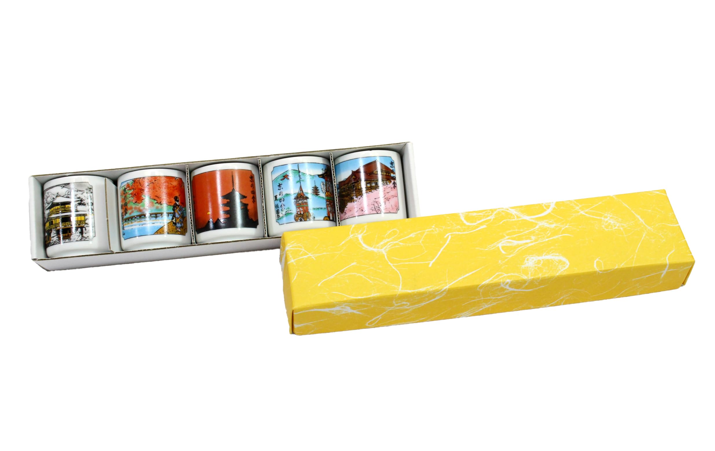 Замок Энтэрпрайз из 5 Саке Четыре Сезона Японский Сувенир Сделано в Японии [Набор Чашек] Киото