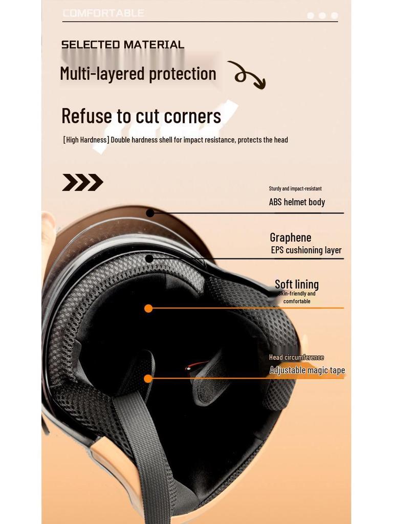 Certified Electric Vehicle Half Helmet for Men & Women, All-Season, Winter Protection, Motorcycle Helmet 11