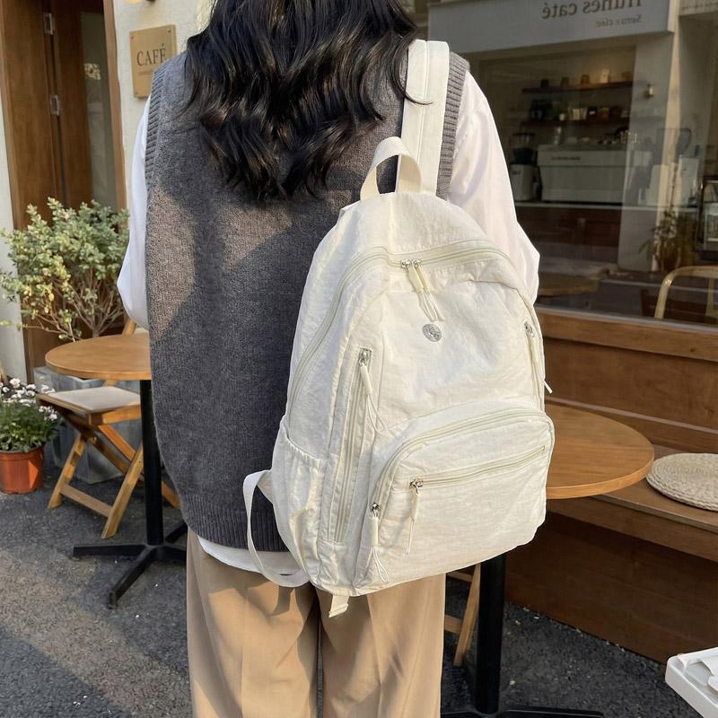 Mochila Ligera de Moda Bolso Diario de Moda Casual Mochila Escolar de Gran Capacidad para Estudiantes Diseño Minimalista para Viajes al Trabajo con Bolsillos Funcionales