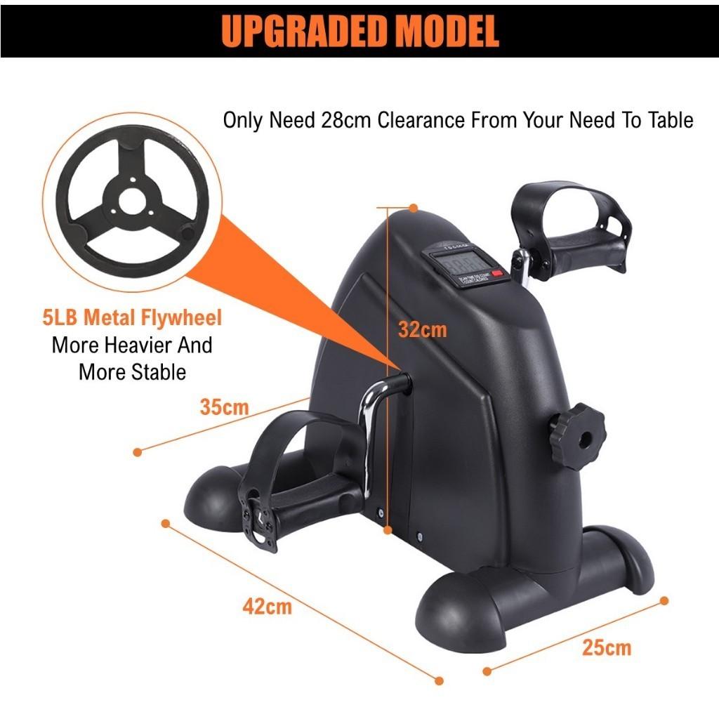 2-in-1-Pedal-Heimtrainer, tragbares Fitness-Fahrrad, multifunktionales Laufbandfahrrad mit elektronischem LCD-Display