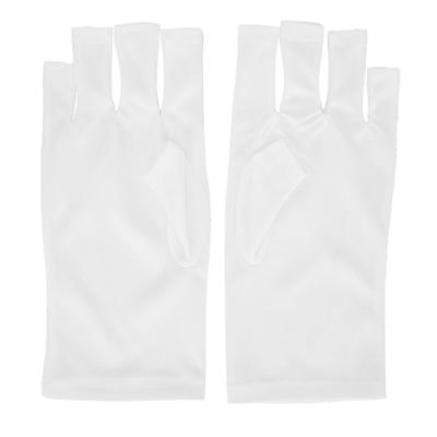 1 Pair AntiUV Glove LED Nail Art Curing Lamp UV Protection Glove Nail Art Skin Care Glove(White )