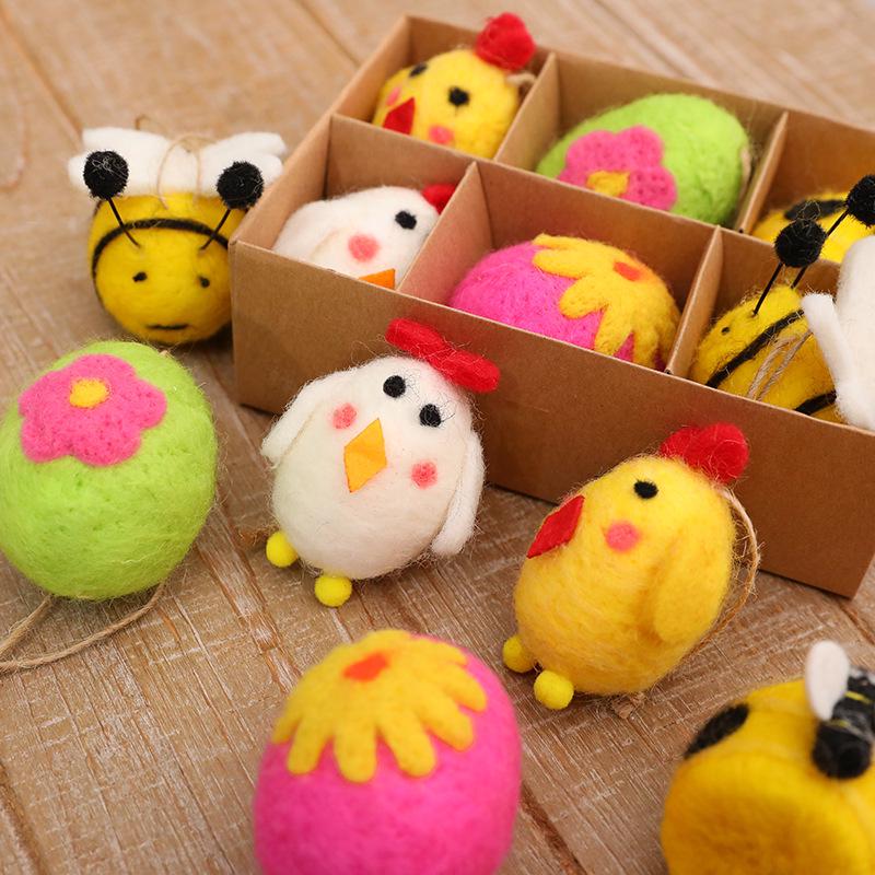 Easter Felt Bunny & Egg Hanging Ornaments