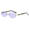 Uv400 Rimless Sunglasses Rimless Fashion Sunglasses Oval Frame Sunglasses Fashion Trendy Sun Glasses For Fashion Styling