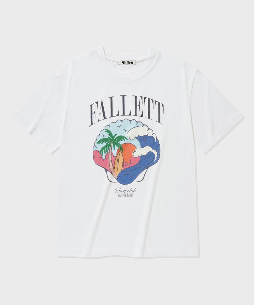FALLETT Shell Beach Short Sleeve Tee White