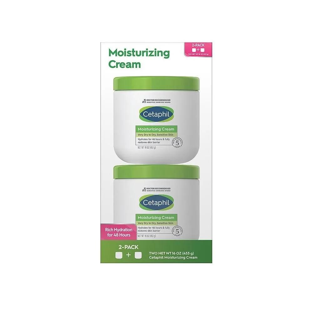 Cetaphil Moisturizing Unscented Cream 453g 2 Packs Cetaphil Moisturizing Cream for Very Dry, Sensitive Skin