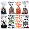 50pcs/pack Bat Pattern Dessert Packaging Bag With Ties Gift Bags Halloween Candy Bags  Home