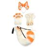Handmade Fox Ear Headband Cat Paw Gloves Tail Set Cosplay Lolita Kawaii Costume Accessory