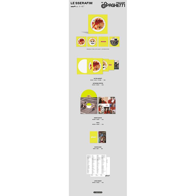 [Pre-order] LE SSERAFIM 1st Single Album [SPAGHETTI] LP VER.
