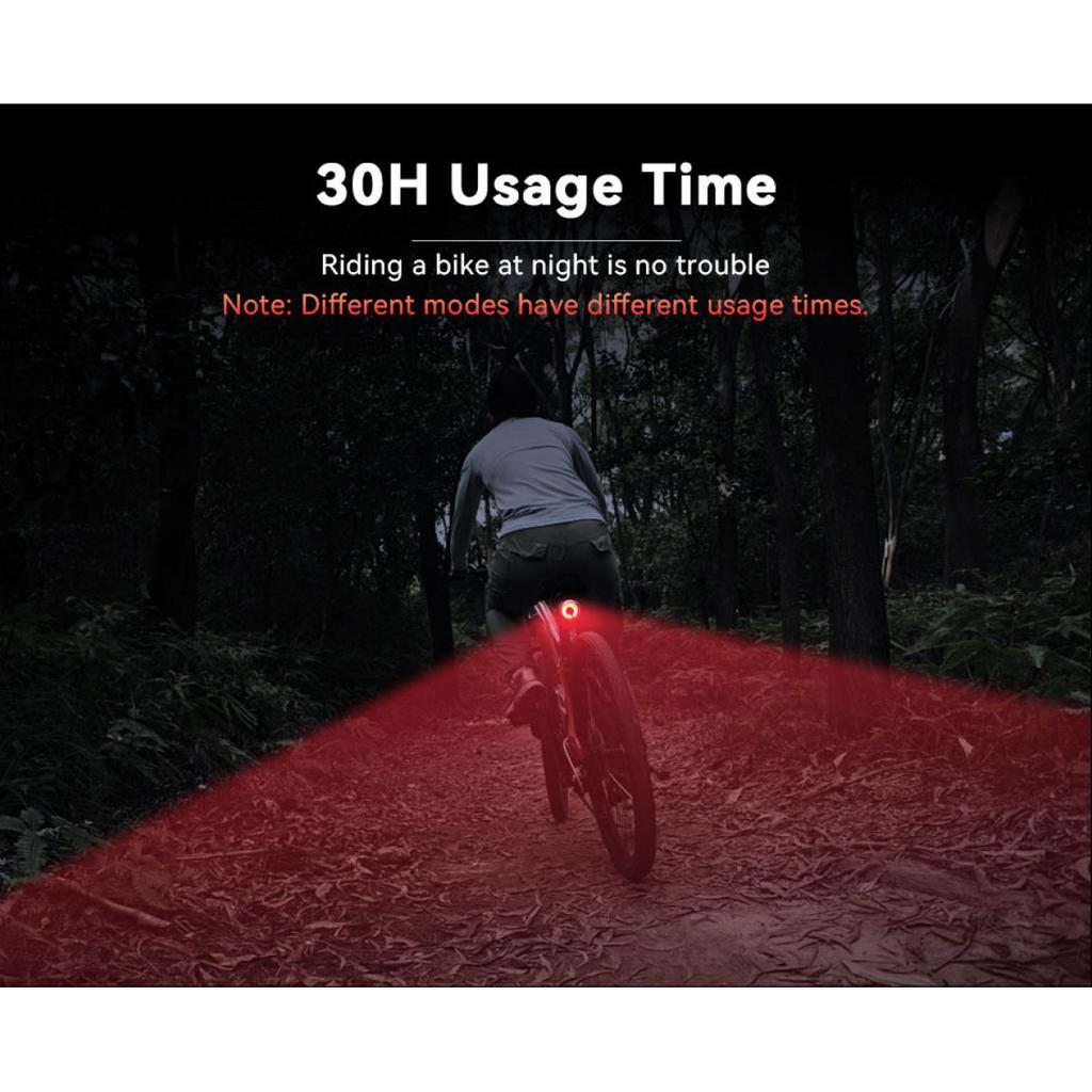 Lampă spate bicicletă 6 moduri Lampă spate bicicletă reîncărcabilă USB din aluminiu MTB șa drum tijă lampă LED de avertizare pentru ciclism