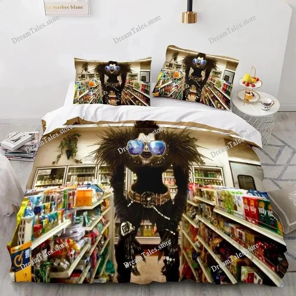 Death Note Bedding Set Single Twin Full Queen King Size Bed Set Adult Kids Bedroom Duvet Cover Sets 3D Print Anime Death Note741