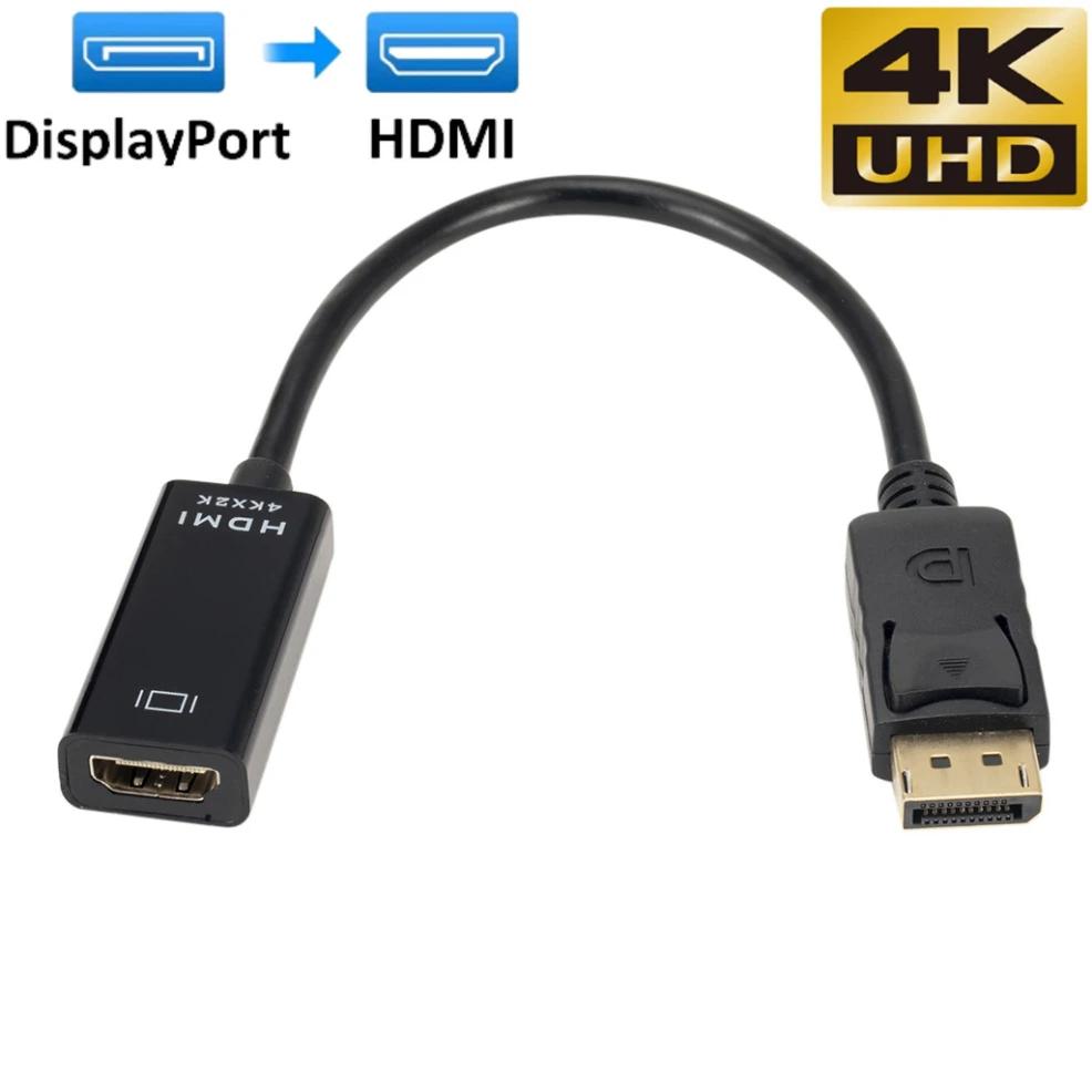 Adattatore Convertitore da DP a HDMI 4K 1080P Maschio a Femmina Cavo Adattatore Video Audio DisplayPort a HDMI-Compatibile per PC TV Laptop