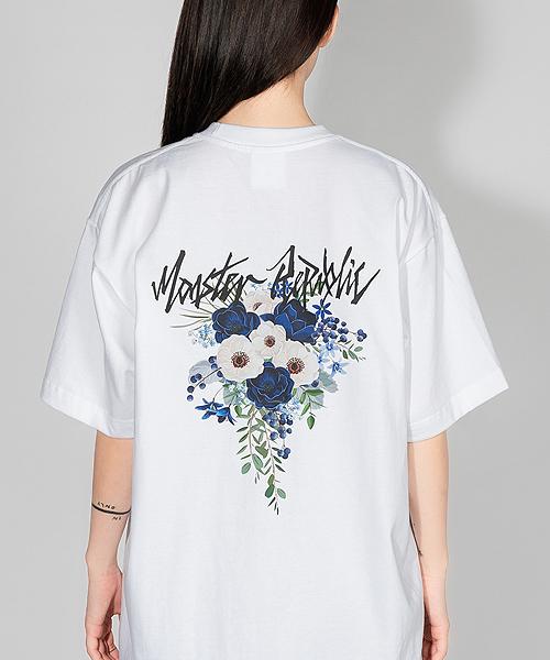 MONSTER REPUBLIC Movement Flower Midnight Blue T-Shirt White