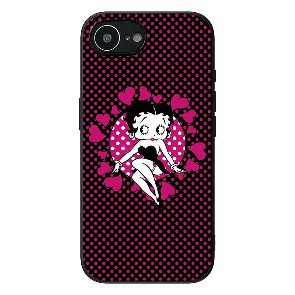 Soft Phone Cover for Apple iPhone 17 16 14 15 Pro Max Plus 15+ 16E XR ProMax Air Case B-Bettys Cartoon B-Boops Anime Casing