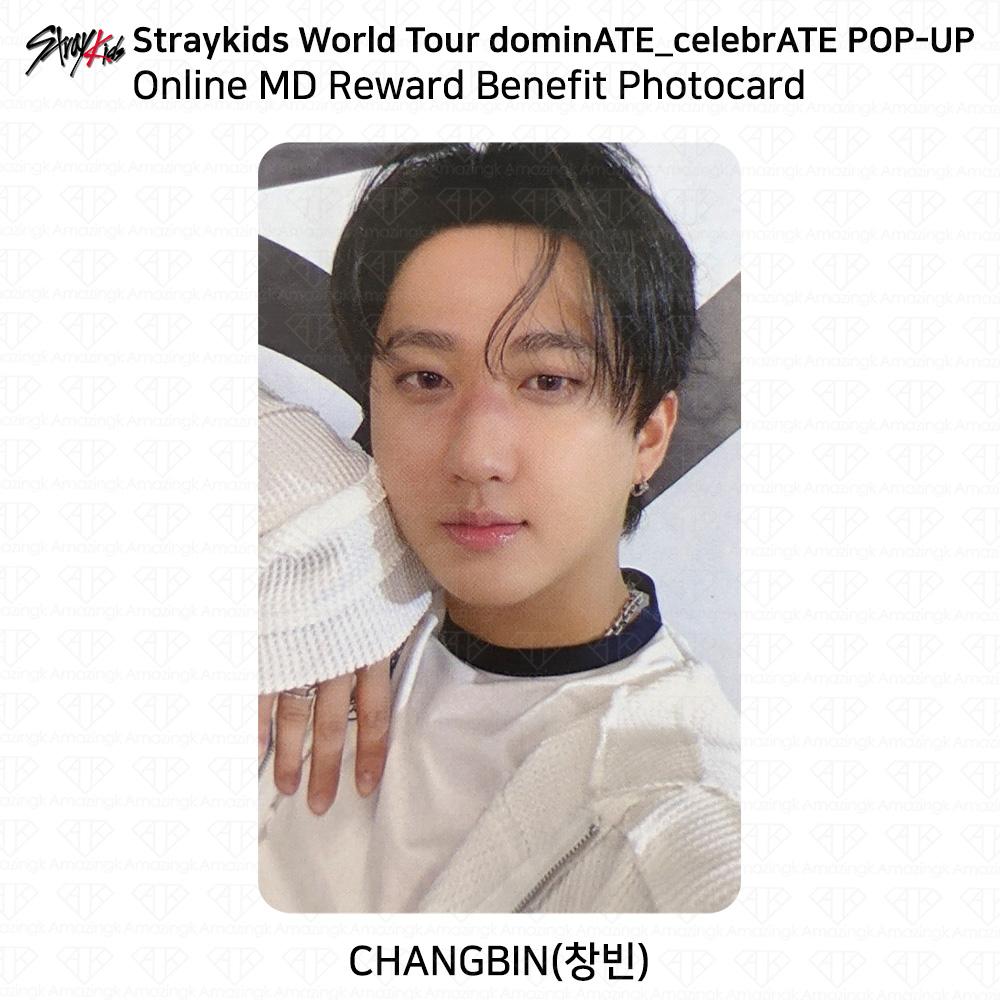 

Stray Kids Мировой тур DominATE_celebrATE Онлайн-МД Бонус за вознаграждение Фотокарточка KPOP Changbin