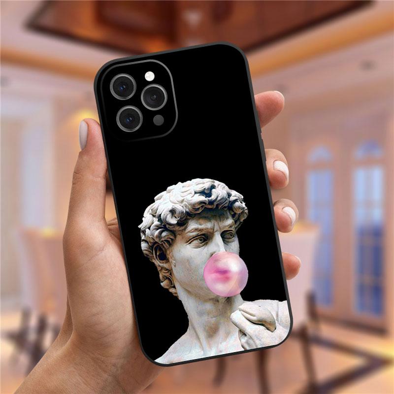 Vincent Van Gogh Starry Night Flower Phone Case For Iphone 13 12 11 Pro Max Mini X XR XS 8 7 6S Plus Mona Lisa David Soft Cover