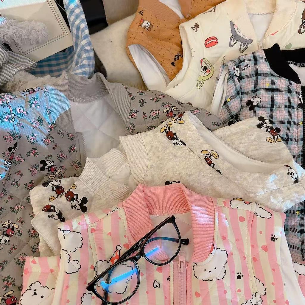 Chaleco de Algodón de Dibujos Animados para Niños - Ropa de Abrigo Cálida Acolchada para Niñas y Niños