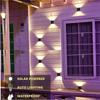 Solar Wall Light ABS Waterproof Up Down Outdoor with Built-in Li-ion Battery for Garden Yard Stairs Decoration Solar Panel Light