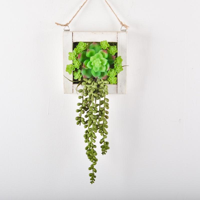 

Милые искусственные суккуленты, настенные декоративные деревянные фоторамки, растения, зеленые, фиолетовые, розовые, имитация растений, подвеска