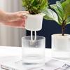 Automatic water absorbing lazy pot resin creative potted green ivy hydroponic plastic round flower pot   10cm PET+PP