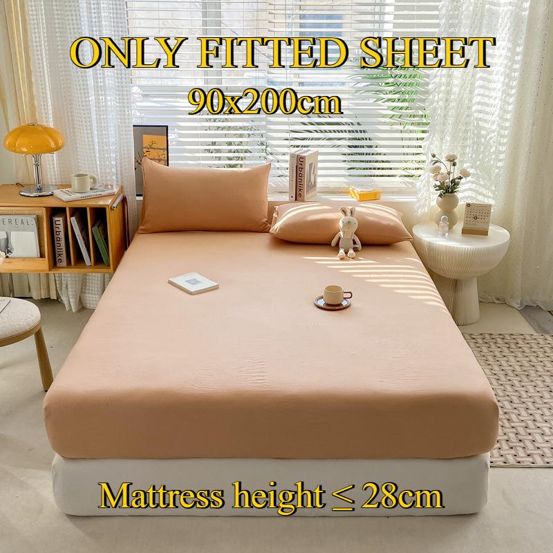Fitted Sheet Pure Cotton Non-fading Non-balling Single-piece Bed Sheet Non-slip Multi-specification Bedding Bedspread Protector
