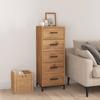 Day and Night - Day and Night Solid Pine Wood Chest of Drawers 42x35x110 Cm