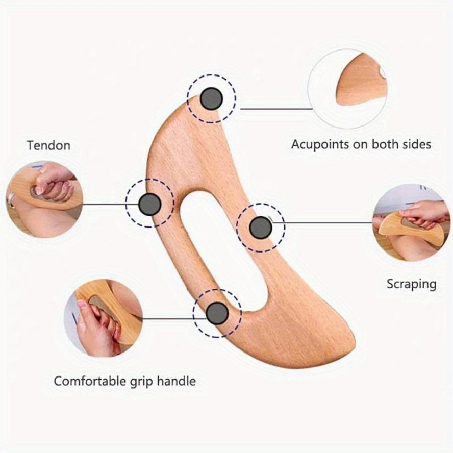 Wooden Gua Sha Scraping Board Slimming Massage Tool with Body Therapy Gua Sha Scraper for Massage Treatment