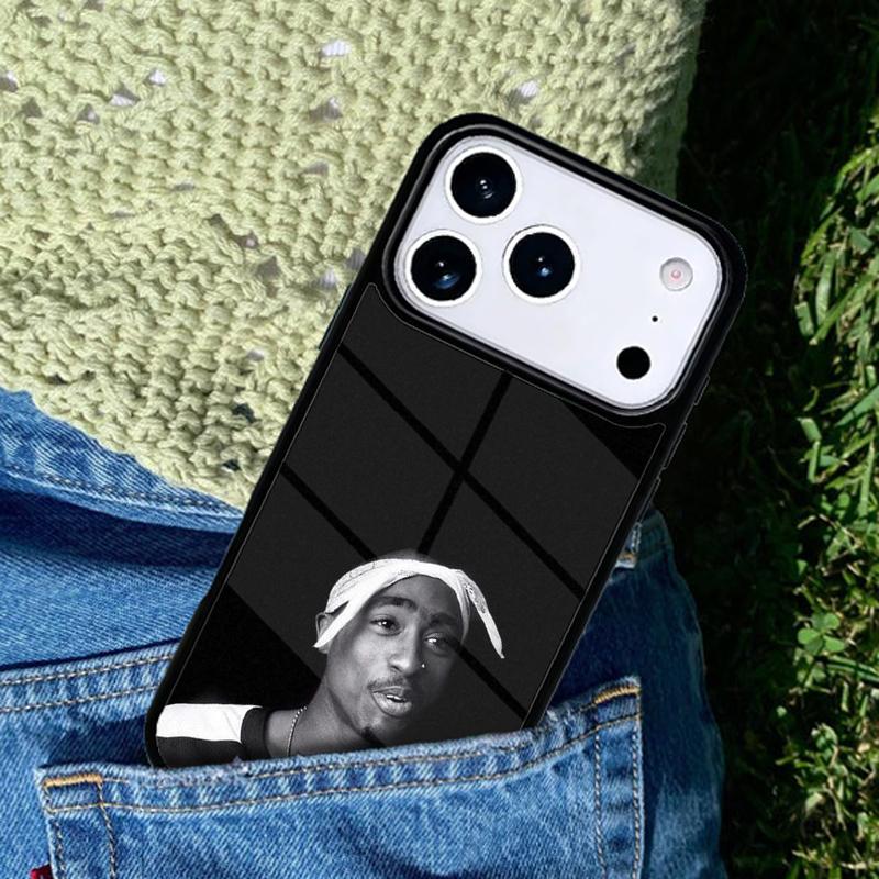 Rap Rapper 2pac Tupac Shakur Phone Case For iPhone 17 AIR 16 Pro Max 15 14 Pro 11 12 13 Shockproof Silicone Cover