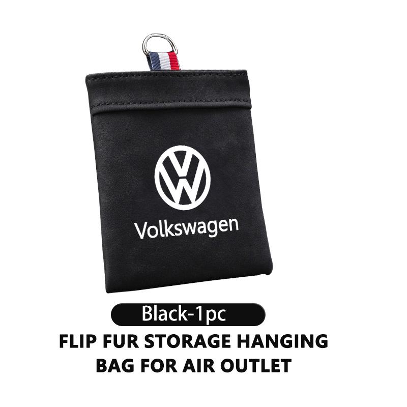 Valve Stems Caps For Volkswagen VW Car Air Outlet Storage Bag Dashboard Tidying Organizer Box Golf 4 5 6 7 Polo Jetta Sagitar Ma