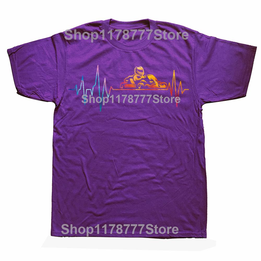 

Funny Go Karting Heartbeat T Shirts Streetwear Short Sleeve Birthday Gifts Mens Clothing Fashion Casual Loose Oversized T Shirt 4XL