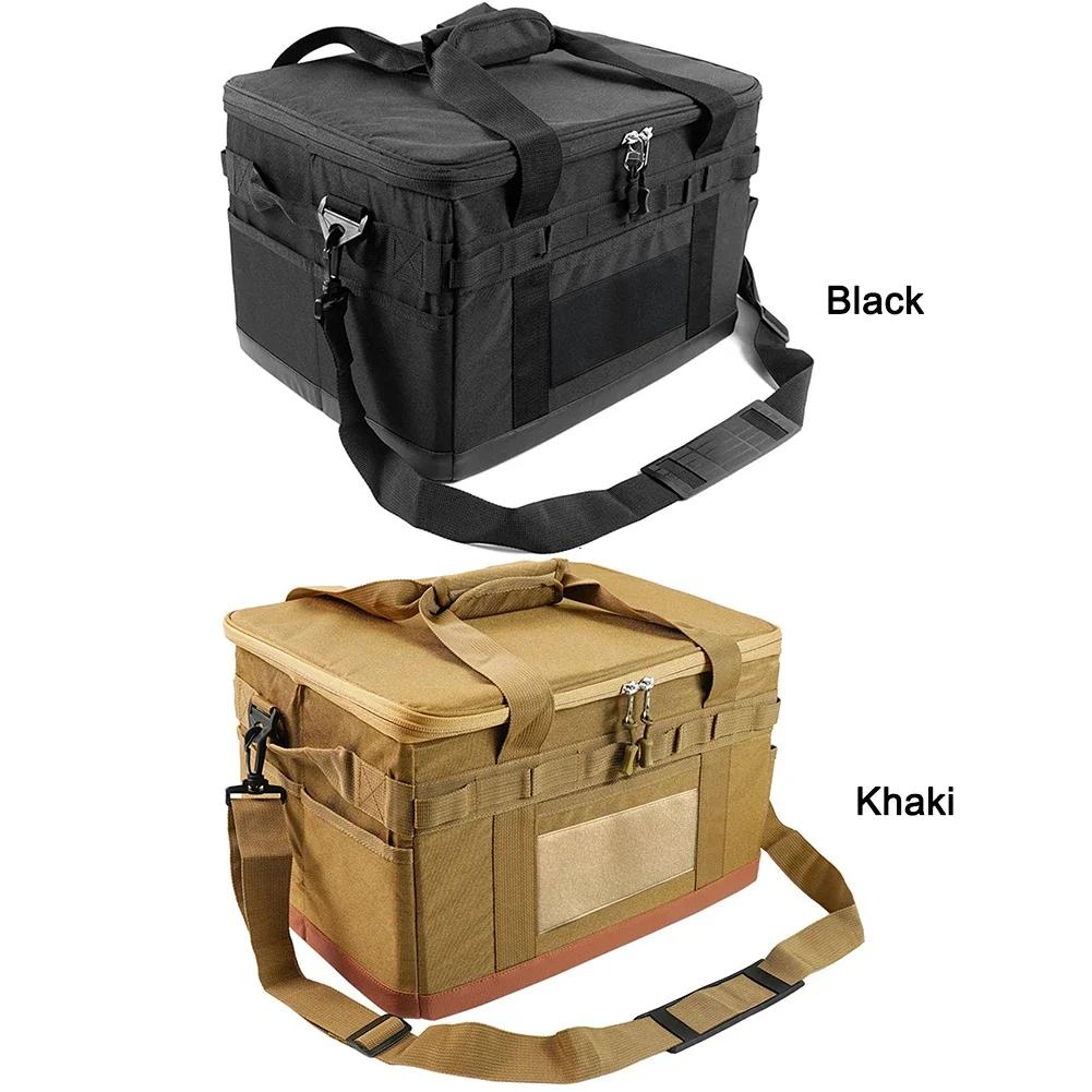 30L Camping Storage Case Camping Cooking Utensil Organizer Large Capacity Car Trunk Storage Bag Collapsible Utility Supplies