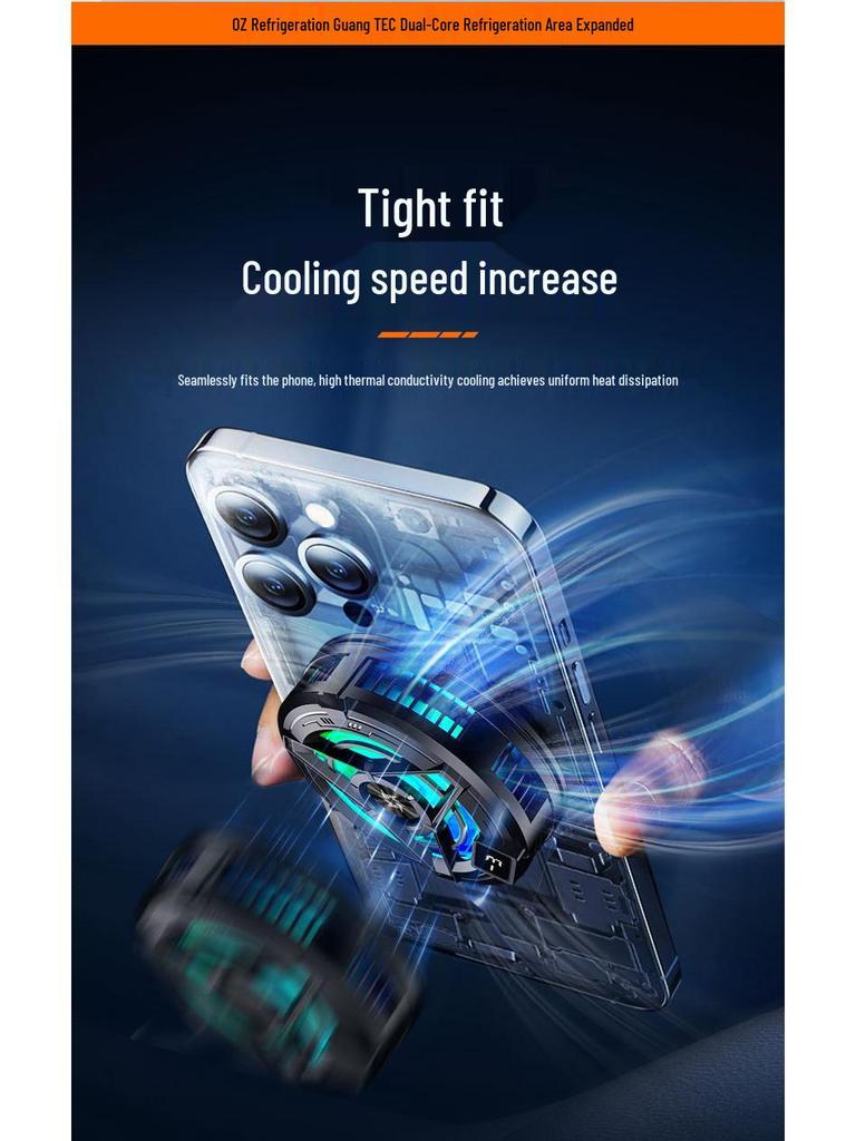 SL17 Gaming Phone Cooler: Semiconductor Suction Clip with Digital Display